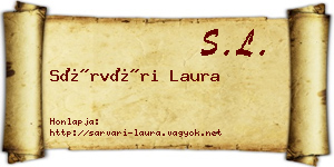 Sárvári Laura névjegykártya