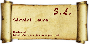 Sárvári Laura névjegykártya